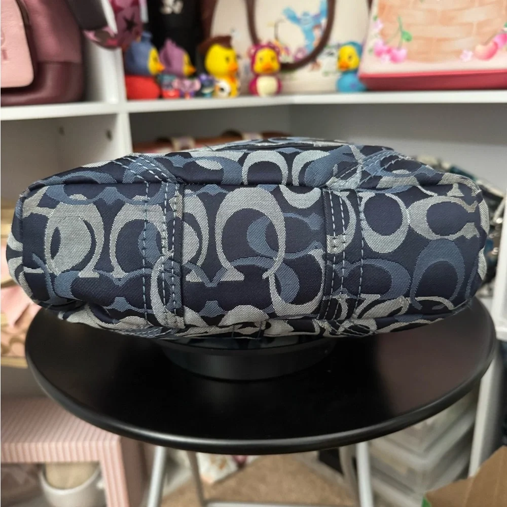 Coach Denim Chelsea Signature Optic Hobo Bag
